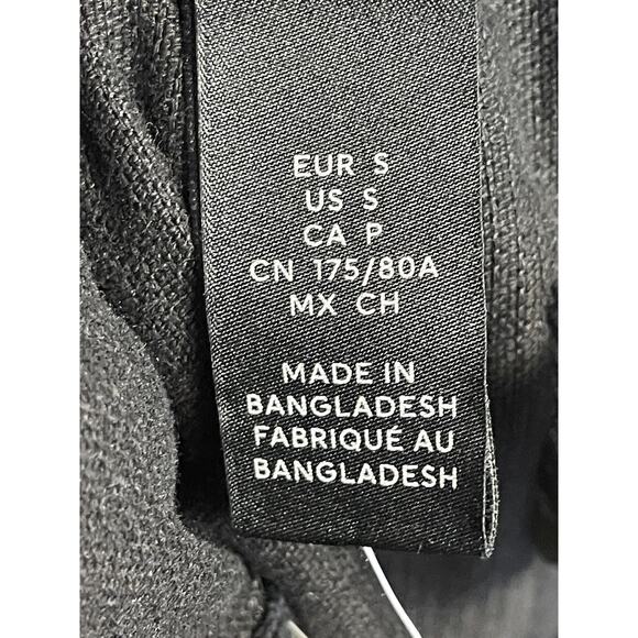 H&M Shorts Mens Small Black Relaxed Fit Corduroy Elastic Waist Belted Pockets - Picture 10 of 13